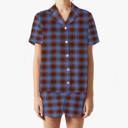 ScotsTee Shop Scottish Skirving Women's Short Sleeve Short Set Tartan Pyjama Set