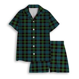 ScotsTee Shop Scottish Stewart Old Ancient Clan Women's Short Sleeve Short Set Tartan Pyjama Set