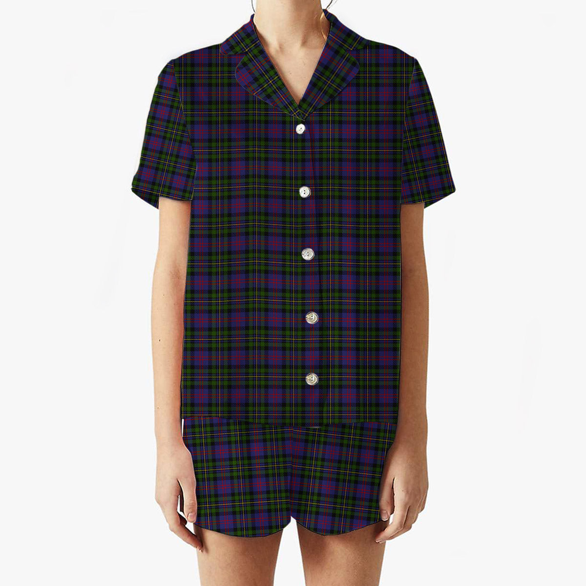ScotsTee Shop Scottish MacCallum of Berwick Women's Short Sleeve Short Set Tartan Pyjama Set