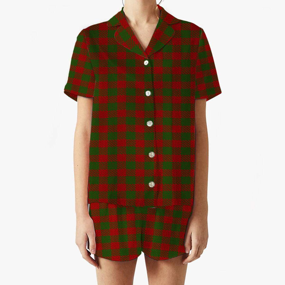 ScotsTee Shop Scottish Wilsons 099 Women's Short Sleeve Short Set Tartan Pyjama Set