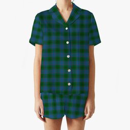 ScotsTee Shop Scottish Greenlaw American Women's Short Sleeve Short Set Tartan Pyjama Set