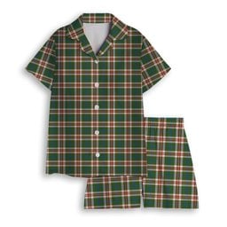 ScotsTee Shop Scottish Robertson Dress Ancient Women's Short Sleeve Short Set Tartan Pyjama Set