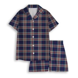 ScotsTee Shop Scottish Stewart of Appin Hunting Dress Women's Short Sleeve Short Set Tartan Pyjama Set