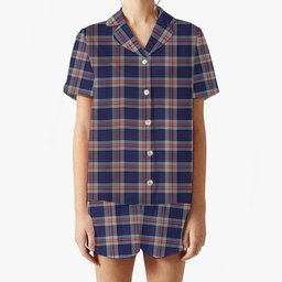ScotsTee Shop Scottish Stewart of Appin Hunting Dress Women's Short Sleeve Short Set Tartan Pyjama Set