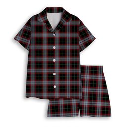 ScotsTee Shop Scottish Lindsay Hunting Ancient Women's Short Sleeve Short Set Tartan Pyjama Set