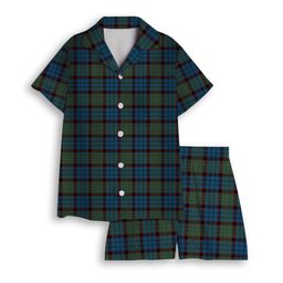 ScotsTee Shop Scottish MacNicol Hunting Women's Short Sleeve Short Set Tartan Pyjama Set