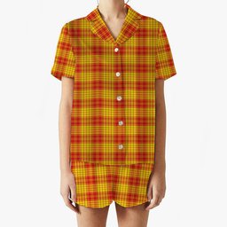 ScotsTee Shop Scottish McMillan Dress Modern Women's Short Sleeve Short Set Tartan Pyjama Set