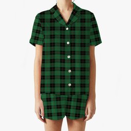 ScotsTee Shop Scottish McArthur-Fox Hunting Ancient Women's Short Sleeve Short Set Tartan Pyjama Set
