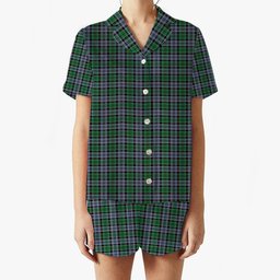 ScotsTee Shop Scottish MacIsaac Ancient Women's Short Sleeve Short Set Tartan Pyjama Set