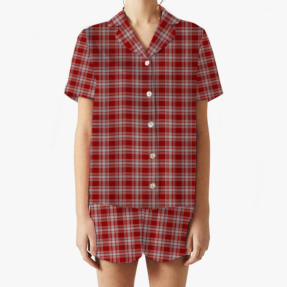 ScotsTee Shop Scottish Menzies 1815 Women's Short Sleeve Short Set Tartan Pyjama Set