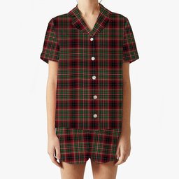 ScotsTee Shop Scottish Innes of Cowie Ancient Women's Short Sleeve Short Set Tartan Pyjama Set