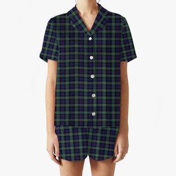 ScotsTee Shop Scottish MacKenzie Hunting Green Women's Short Sleeve Short Set Tartan Pyjama Set