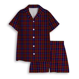 ScotsTee Shop Scottish Pennycook Modern Women's Short Sleeve Short Set Tartan Pyjama Set