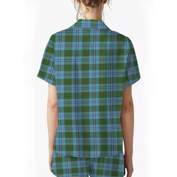 ScotsTee Shop Scottish Irvine of Glentulchan Modern Women's Short Sleeve Short Set Tartan Pyjama Set