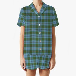 ScotsTee Shop Scottish Irvine of Glentulchan Modern Women's Short Sleeve Short Set Tartan Pyjama Set