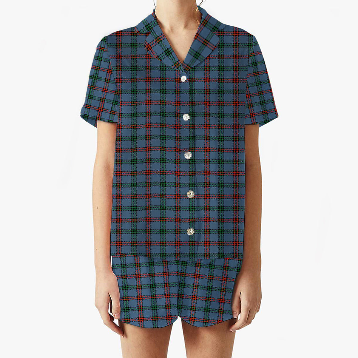 ScotsTee Shop Scottish Montgomery of Ayrshire Ancient Women's Short Sleeve Short Set Tartan Pyjama Set