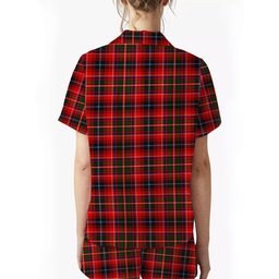 ScotsTee Shop Scottish Innes Modern Women's Short Sleeve Short Set Tartan Pyjama Set
