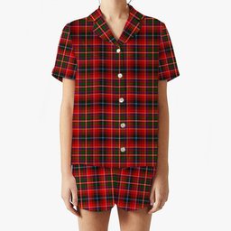 ScotsTee Shop Scottish Innes Modern Women's Short Sleeve Short Set Tartan Pyjama Set
