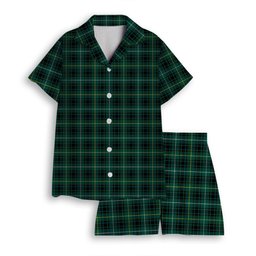 ScotsTee Shop Scottish MacIvor Hunting Modern Women's Short Sleeve Short Set Tartan Pyjama Set