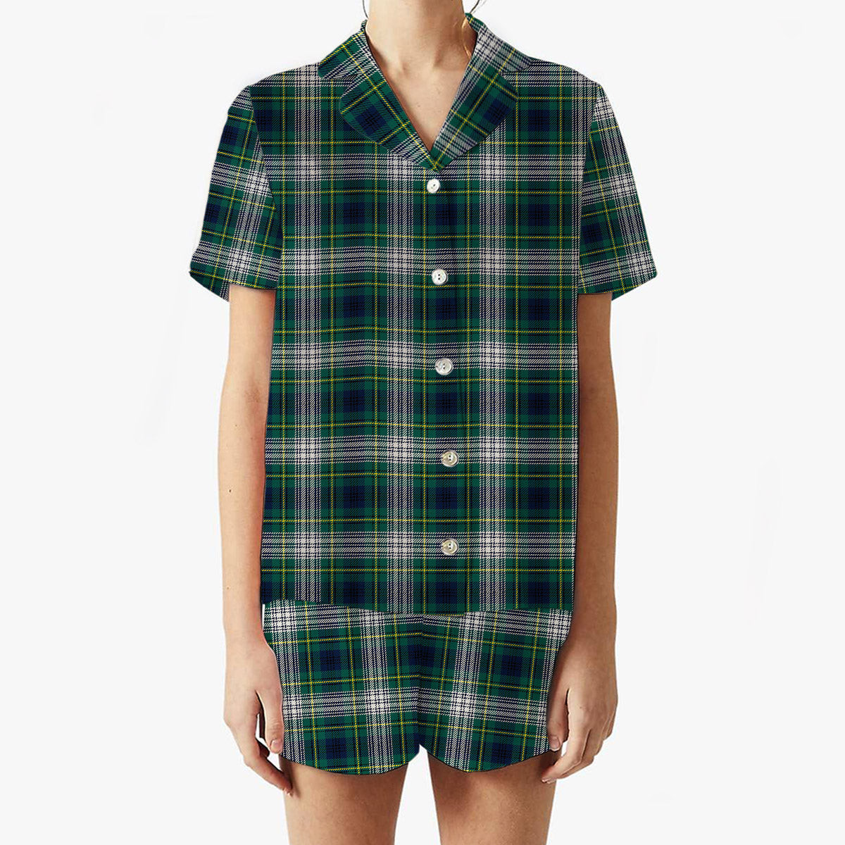 ScotsTee Shop Scottish Johnstone Dress Modern Women's Short Sleeve Short Set Tartan Pyjama Set