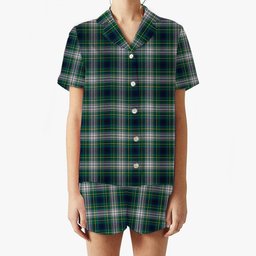 ScotsTee Shop Scottish Johnstone Dress Modern Women's Short Sleeve Short Set Tartan Pyjama Set