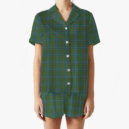 ScotsTee Shop Scottish Strang of Balkaskie Ancient Women's Short Sleeve Short Set Tartan Pyjama Set