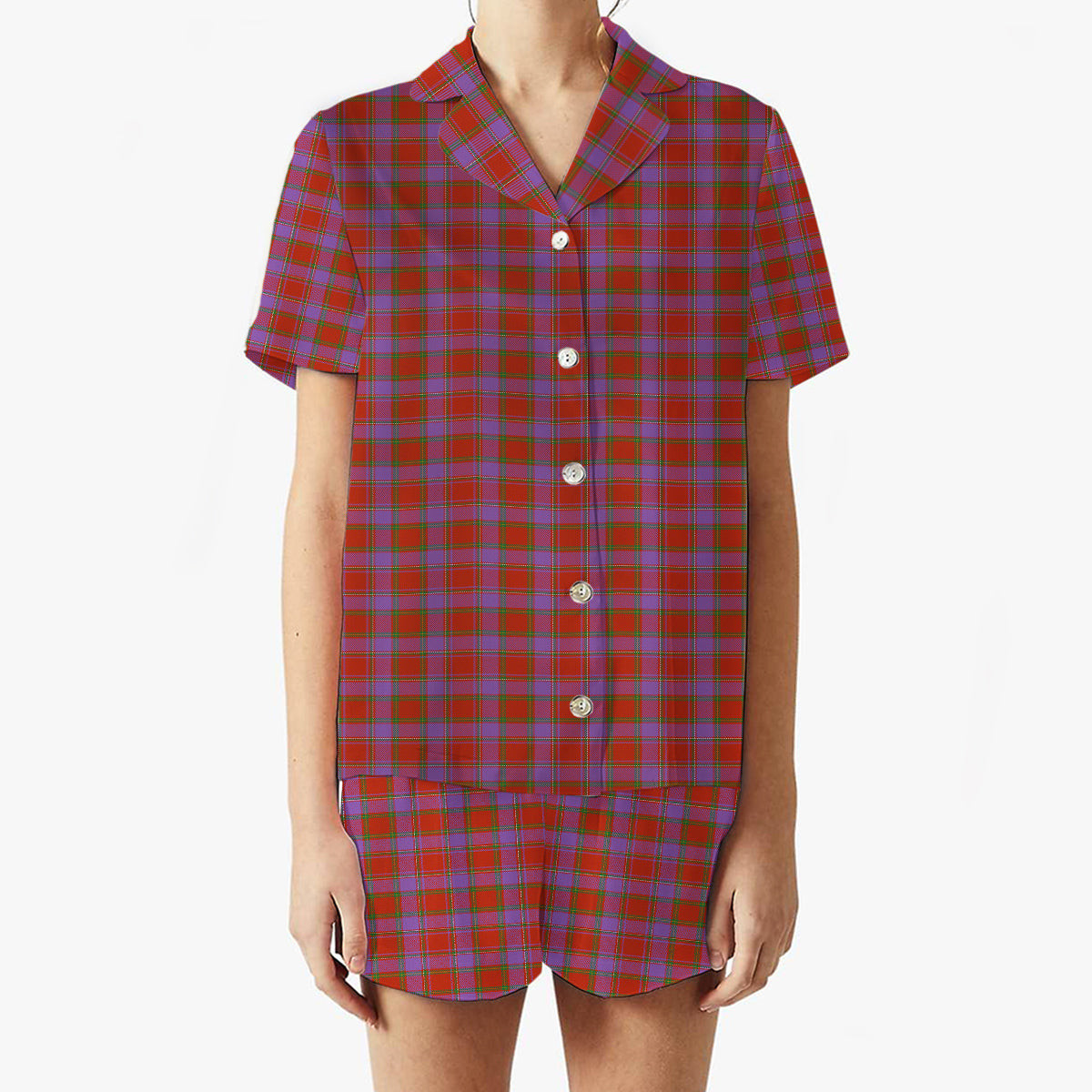 ScotsTee Shop Scottish Mair Ancient Women's Short Sleeve Short Set Tartan Pyjama Set