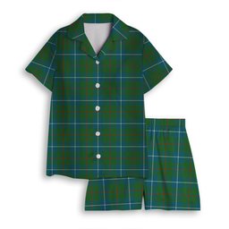 ScotsTee Shop Scottish Irvine of Bonshaw Tower Ancient Women's Short Sleeve Short Set Tartan Pyjama Set
