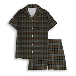 ScotsTee Shop Scottish Graham of Menteith Weathered Women's Short Sleeve Short Set Tartan Pyjama Set