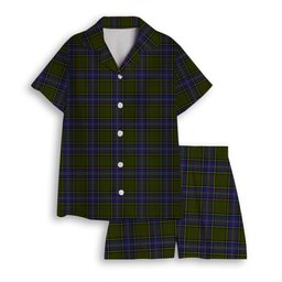 ScotsTee Shop Scottish MacMillan Hunting 2 Women's Short Sleeve Short Set Tartan Pyjama Set