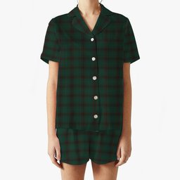 ScotsTee Shop Scottish MacGillivray Hunting Modern Women's Short Sleeve Short Set Tartan Pyjama Set