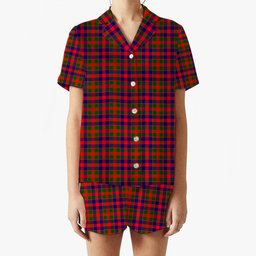 ScotsTee Shop Scottish Gow Modern Women's Short Sleeve Short Set Tartan Pyjama Set