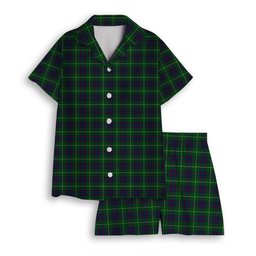 ScotsTee Shop Scottish MacIntyre Hunting Women's Short Sleeve Short Set Tartan Pyjama Set