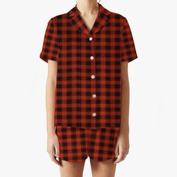 ScotsTee Shop Scottish Wemyss Ancient Clan Women's Short Sleeve Short Set Tartan Pyjama Set