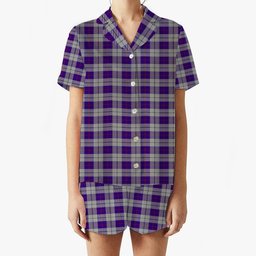 ScotsTee Shop Scottish MacRae Dress Purple 1 Women's Short Sleeve Short Set Tartan Pyjama Set