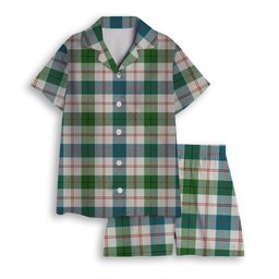 ScotsTee Shop Scottish Guthrie Dress Ancient Women's Short Sleeve Short Set Tartan Pyjama Set