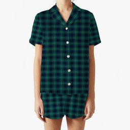 ScotsTee Shop Scottish Oliphant Modern Clan Women's Short Sleeve Short Set Tartan Pyjama Set