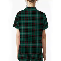 ScotsTee Shop Scottish MacAulay of Lewis Modern Women's Short Sleeve Short Set Tartan Pyjama Set