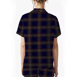ScotsTee Shop Scottish York Regional Police Women's Short Sleeve Short Set Tartan Pyjama Set