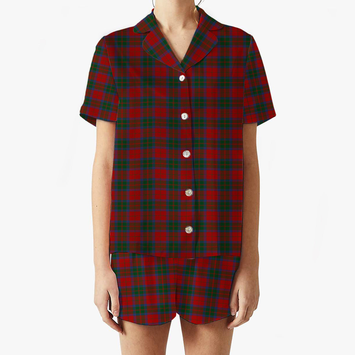 ScotsTee Shop Scottish MacQuarrie 2 Women's Short Sleeve Short Set Tartan Pyjama Set