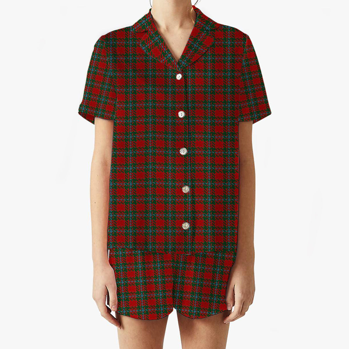 ScotsTee Shop Scottish Moray of Abercairney Women's Short Sleeve Short Set Tartan Pyjama Set