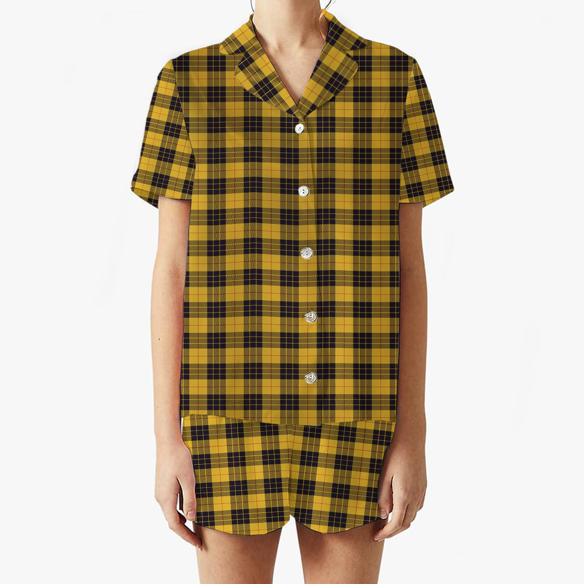 ScotsTee Shop Scottish MacLeod of Lewis Ancient SC Women's Short Sleeve Short Set Tartan Pyjama Set