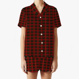 ScotsTee Shop Scottish Rosser of Wales Women's Short Sleeve Short Set Tartan Pyjama Set