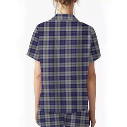 ScotsTee Shop Scottish MacPherson Dress Blue Women's Short Sleeve Short Set Tartan Pyjama Set
