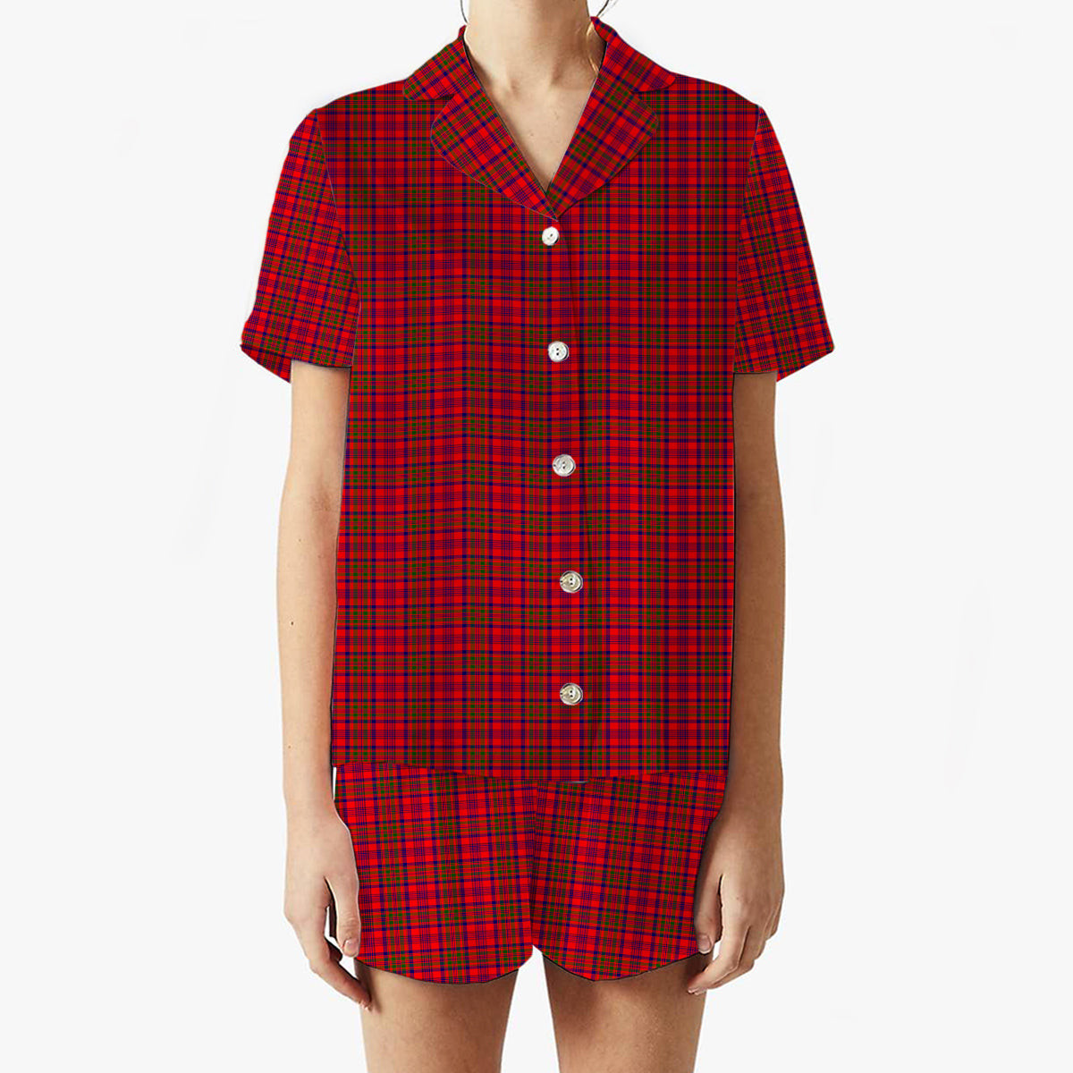 ScotsTee Shop Scottish Murray of Tulloch Modern Women's Short Sleeve Short Set Tartan Pyjama Set