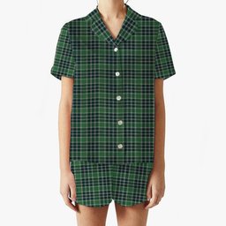 ScotsTee Shop Scottish McDonald Lord of the Isles Hunting Modern Women's Short Sleeve Short Set Tartan Pyjama Set