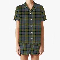 ScotsTee Shop Scottish MacDonald of Clan Ranald Ancient Women's Short Sleeve Short Set Tartan Pyjama Set