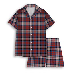 ScotsTee Shop Scottish McDonald Dress Irish Ancient Women's Short Sleeve Short Set Tartan Pyjama Set