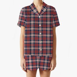 ScotsTee Shop Scottish McDonald Dress Irish Ancient Women's Short Sleeve Short Set Tartan Pyjama Set