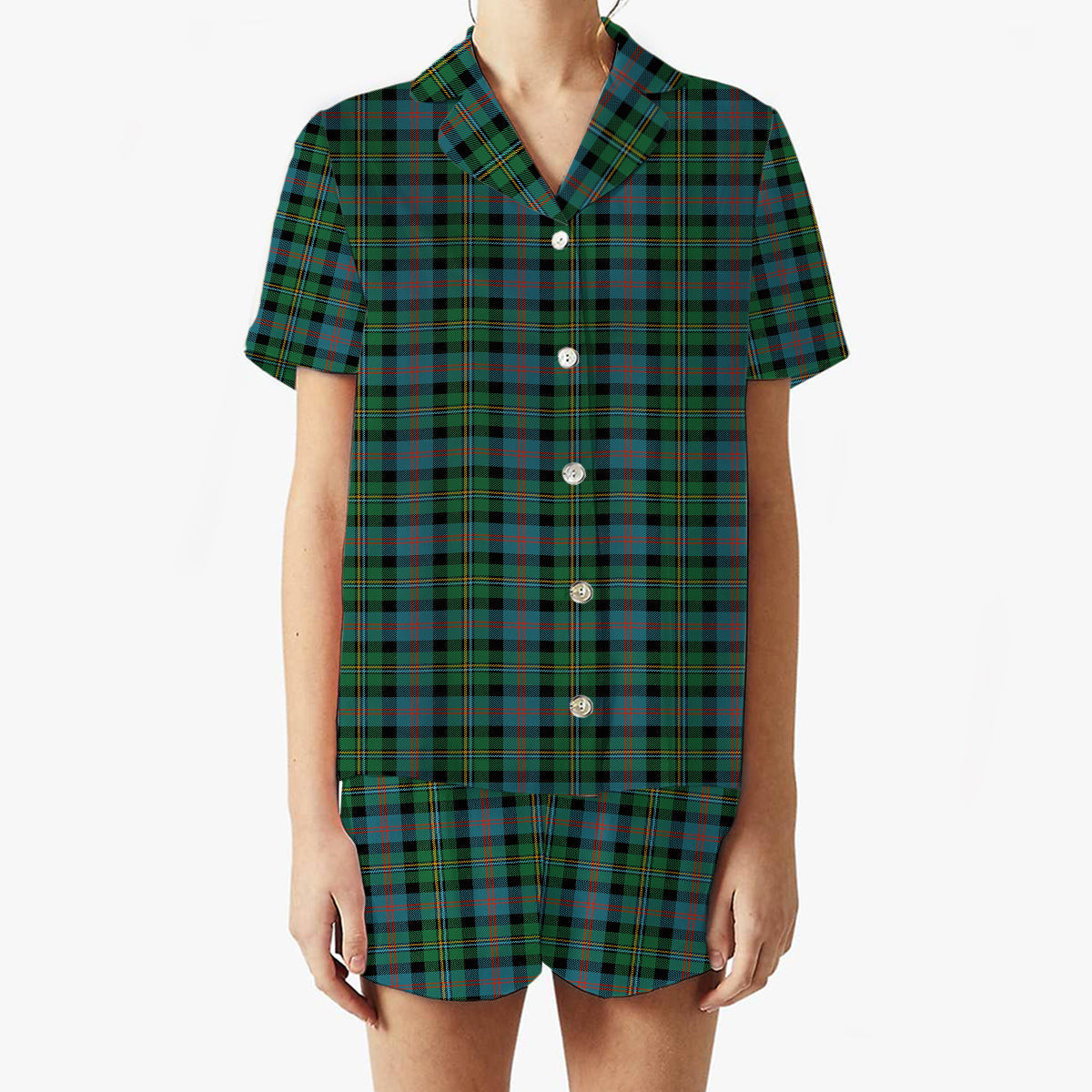 ScotsTee Shop Scottish McCallum Ancient Women's Short Sleeve Short Set Tartan Pyjama Set